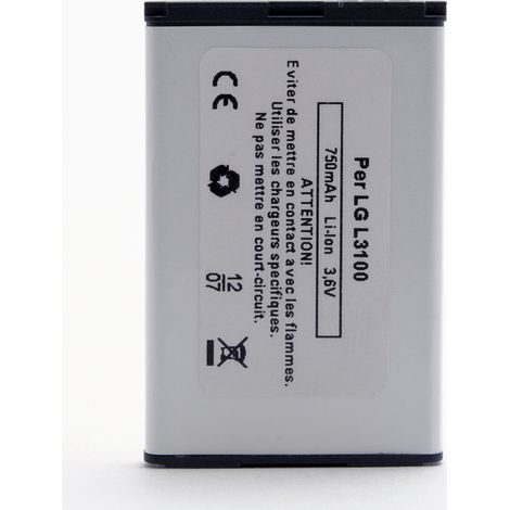 NX - Batterie téléphone, smartphone, GSM pour LG 3.7V 650mAh - SBPL0080101 (1/4)