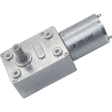 Moteur Electrique Motoréducteur Réversible Turbine à Couple Elevé Boîte à Engrenages à Vis sans Fin pour Fenêtres, Ouvre-portes 6RPM DC 12V (1/5)