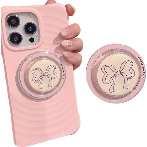 1 Pièce Support Magnétique Kindle, Design Ruban Papillon Rose, Grip & Support Pliable, pour Smartphone/Kindle/Tablette, Accessoire Téléphone (1/5)