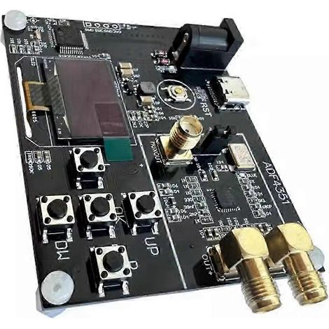 Generador de señal RF ADF4351 de 35 MHz a 4400 MHz, módulo fuente de señal RF con pantalla OLED de 0,96 pulgadas, color negro SZRH