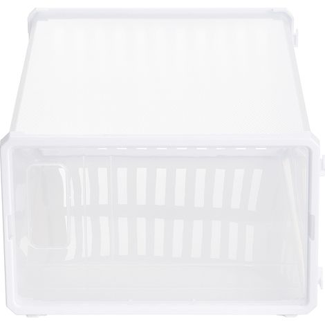 12-pack Dustproof and Moisture-proof Flip-top Drawer-style Plastic Shoe Boxes 33cm W x 23cm D x 14cm H (1/5)