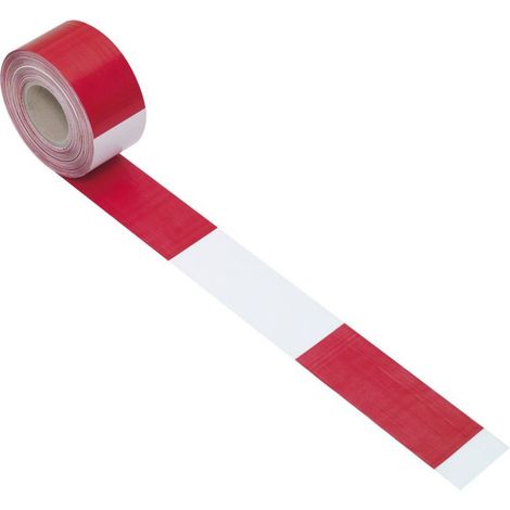 KS Tools Folien-Absperrband rot/weiss schraffiert