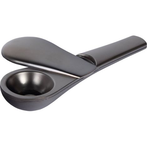 Pipa in metallo nero in custodia nera, 9,5 cm (1/4)