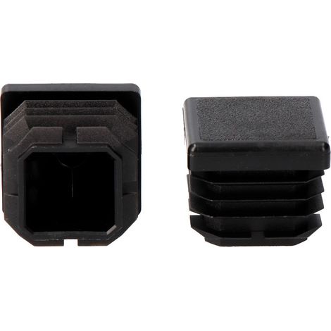Punta inserita nera con alette quadrate 50x50mm