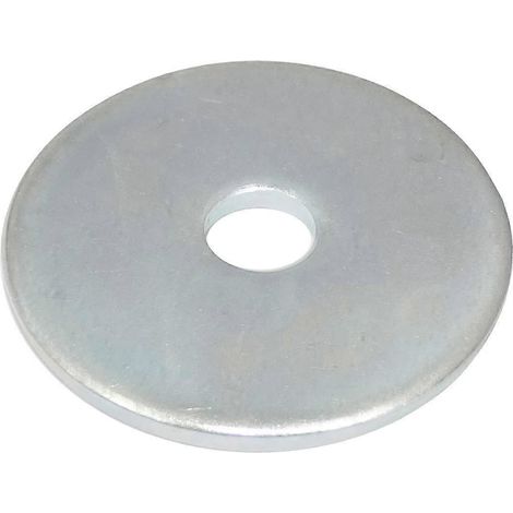 Jeu de 45 rondelles plates larges M6 x 30 mm - épaisseur 2 mm - DIN 9021 - acier zingué - couleur argent - pour le montage de boulons, vis et écrous, serrage et étanchéité (1/5)