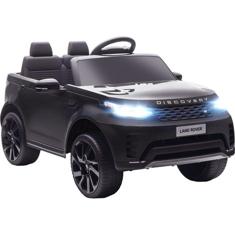 Land Rover Discovery Licensed 12V Kids Electric Car with Remote, 4 Wheel Suspension, Slow Start, Lights, Music, Black (1/5)