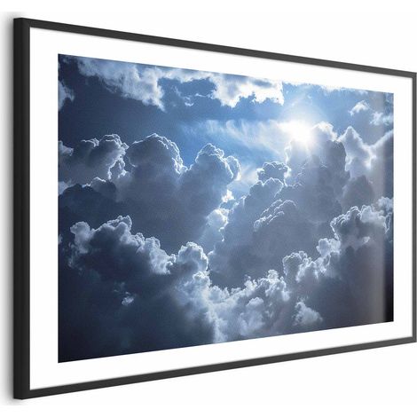 Poster – Animierte Szenerie: Sonne im Kampf mit Wolken (1/4)