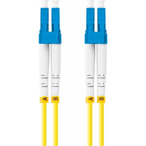 Lanberg SM LC/UPC-LC/UPC Duplex-Glasfaser-Patchkabel 3,0 mm lszh G657A1 5 m gelb