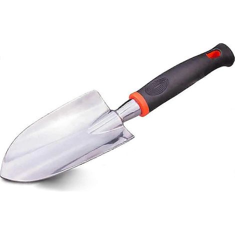 Outils de jardinage manuels en aluminium avec poignées ergonomiques antidérapantes en caoutchouc pour petites plantes à fleurs (noir) (1 pièce) (1/4)