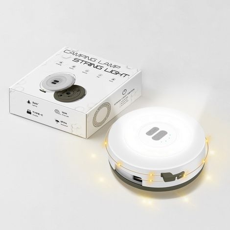 6m guirlande lumineuse LED, éclairage de camping extérieur/intérieur, rechargeable, Contrôle APP, pour auvent, arbres, sapin de Noël, soirées, décoration de festival (1/5)