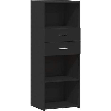 Credenza buffet cassettiera mobile contenitore organizer cucina soggiorno soggiorno alto 45 x 42,5 x 124 cm derivati del legno nero 020034930