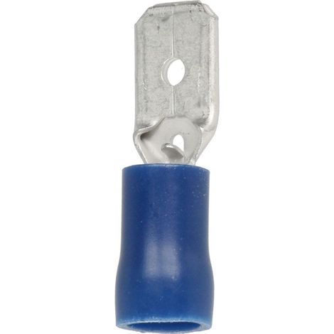 Clip mâle semi-isolé bleu 1,5 - 2,5 mm² raccord 6,3 x 0,8 mm