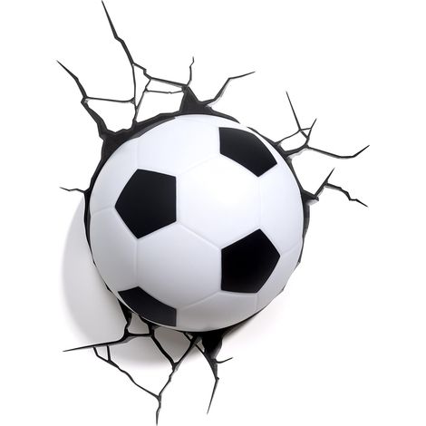 1 Sticker mural football, effet 3D, imperméable, pour chambre enfant, décoration murale (1/5)