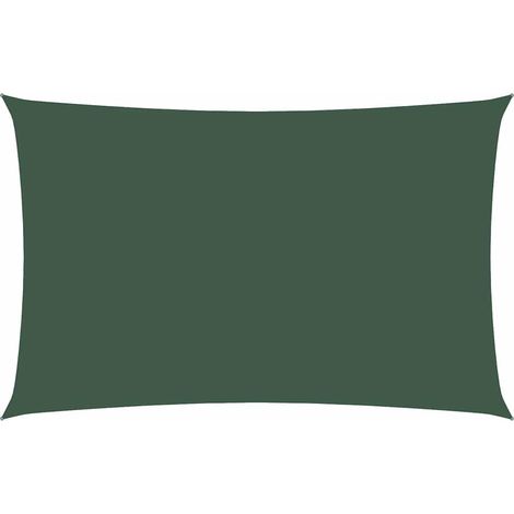Vela Parasole  Telo Ombra  Parasole a Vela Oxford Rettangolare 2x4,5 m Verde Scuro (1/4)