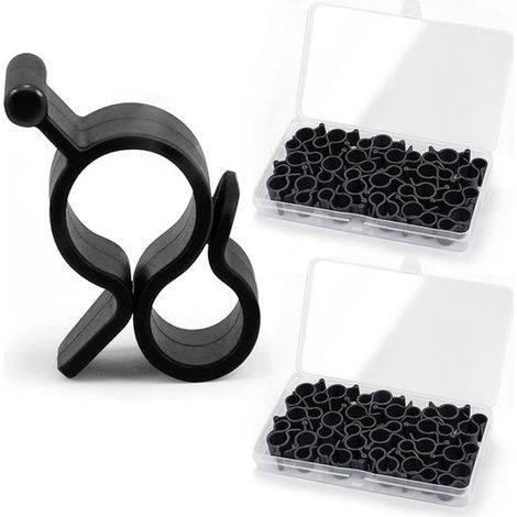 Ganchos para tiras de tubería，paquete de 40 ganchos en forma de S para caravanas，ganchos para toldos，accesorios para tiras de tubería de camping (1/5)
