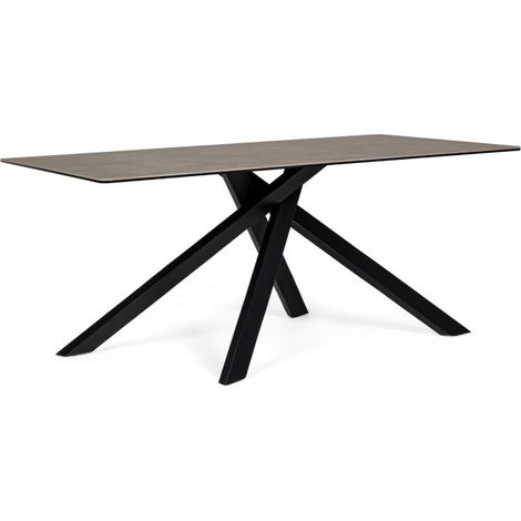 Tavolo Ceramica Nero Moderno da Interno 180x90 cm - KATE (1/5)