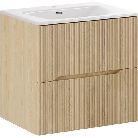 Badplaats Meuble de salle de bain Nordic 60 cm – Chêne – Meuble