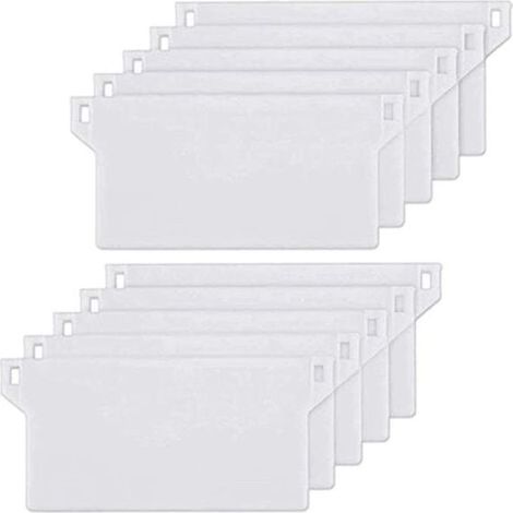 Lot de 10 poids en plastique pour stores verticaux, lamelles de rechange avec trous pour chaînette, 127 mm blanc, accessoire pour stores maison et bureau (1/3)