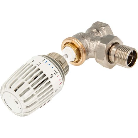 tecuro Kombi-Set Thermostatkopf K und Ventilunterteil V-exact II, DIN 15 - Eckform (1/5)