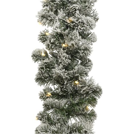 Flackernde verschneite Kaisergirlande (50 LEDs) LUMINEO warmweißes Licht