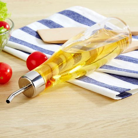 Bouteille d'huile en acrylique durable de 300 ml pour assaisonnement liquide et vinaigre, idéale pour la maison, le restaurant et la cuisine. (1/5)