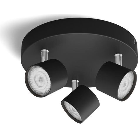 Philips LED Deckenleuchte Star in Schwarz 3x 4,5W 1500lm (1/5)