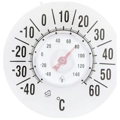 Verbessertes Fensterthermometer für den Innen- und Außenbereich – Transparent – Batterielos – Außentemperaturanzeige – Saugnapf-Fensterthermometer für Außentemperatur (1/5)