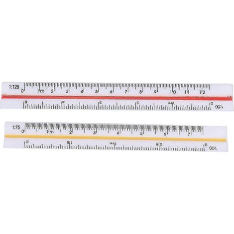 Lot de 2 règles d'architecte en plastique, petit format, format de poche, idéales pour les ingénieurs et les architectes, 12,5 cm, qualité supérieure. WHBYV (1/4)
