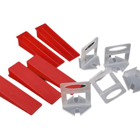 Système De Nivellement De Carrelage - 2 mm Joint - 400 Languettes - 100 Cales Réutilisables - Pour Carreaux 3 à 12 mm