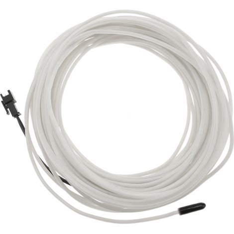 BeMatik - Cable electroluminiscente blanco-azul de 2.3mm en bobina 5m con pilas