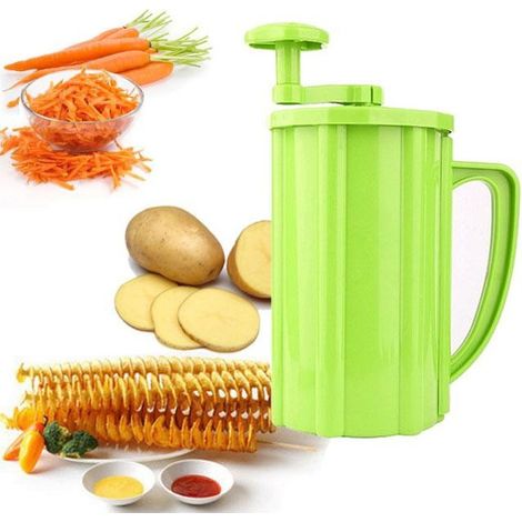TRADE SHOP - Macchina Taglia Patate A Spirale Taglierina Multifunzione Per Frutta Verdura - (1/2)
