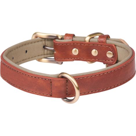 Collier Pour Chien - Cuir PU Motif Crocodile - Plaque D'identification Personnalisable - Pour Chiens Petits À Moyens - 1 Pièce (1/5)