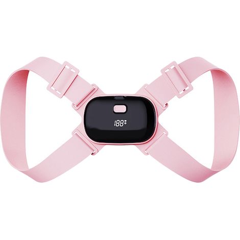 Correcteur Posture Intelligent Enfants - Ceinture Dos Auto-Détection Vibration Alerte Élastique Haute Résistance Rose Maison École (1/5)