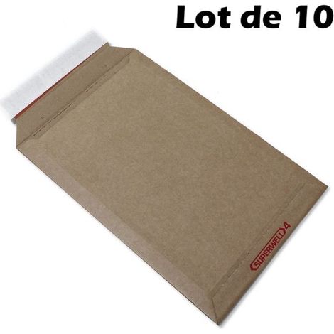 Lot de 10 Enveloppes Carton Ultra Résistantes (250 x 350 x 35 mm) Protection Inégalée