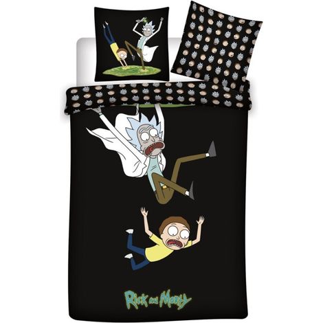 Parure de lit réversible Rick et Morty - 140 cm x 200 cm (1/2)