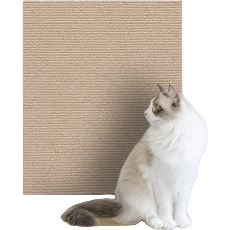 Tiragraffi per gatti, dimensioni personalizzabili, design autoadesivo, kaki, 60x100 cm-c (1/2)