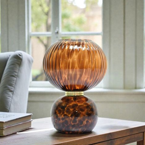 Lampe à poser en verre façon léopard Adonis