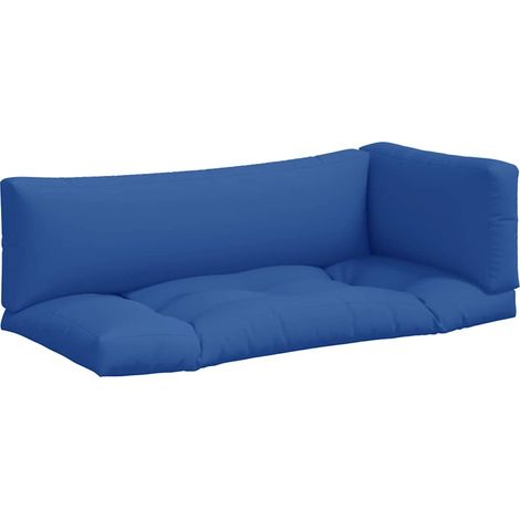 Maison Exclusive - Palettenkissen 3-tlg. Blau Stoff
