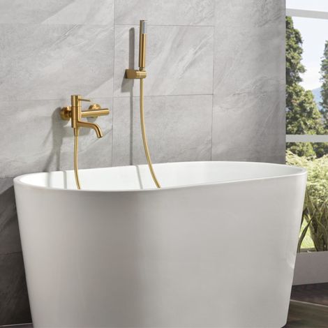 Imex -  Grifo Monomando Ducha y Bañera  Oro Serie Monza