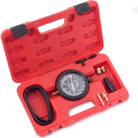COMPROBADOR DE PRESIÓN Y VACÍO VACUÓMETRO MANÓMETRO PARA MEDIR PRESION DE COMBUSTIBLE TURBOS, VALVULAS… (1/4)