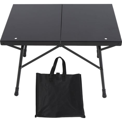 Mesa plegable de aluminio ajustable 40-55 cm, ligera 2,7 kg y estable con bolsa – Ideal para camping, picnic y exterior (1/5)