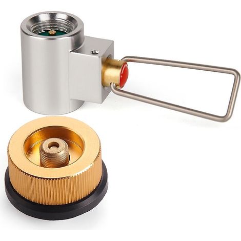 Adapter für das Ventil einer wiederbefüllbaren Campinggasflasche, Adapter für eine flache Gasflasche, zusätzlicher Gasaustauschadapter