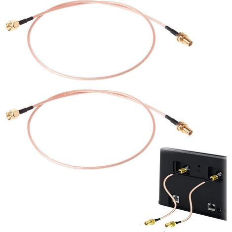 2PCS Câble SMA Rallonge Antenne, Adaptateur da SMA Male à Femelle 30CM Câble D'Antenne WiFi Câbles Coaxial Répartiteur Câbles Jumper RG316 pour Routeur Cellulaire Gateway Modem 5G 4G Radioamateur (1/5)