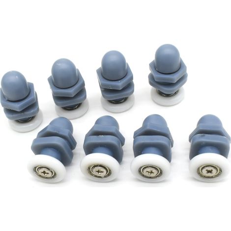 8 Unique Rouleaux de porte de douche/Runners/roues/poulies/guides 25 mm (1/5)