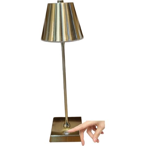 Lampada led da tavolo touch con batteria ricaricabile usb con 3 tonalità di colore dimmerabile Oro