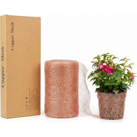 12mx125mm Grillage Anti Rongeur, 100% Cuivre Anti Limace Escargot Souris Rat Oiseaux Nematodes, Filet de Cuivre Tricot pour l'intérieur, Le Jardin (1/5)