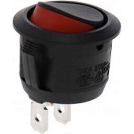 Interruptor redondo con marcador rojo