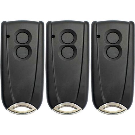Lot de 3 télécommandes pour ouvre-porte de garage EcoStar RSC2-433. RSE2-433 et RSZ1-433. émetteur portatif pour portail Hormann Liftronic.