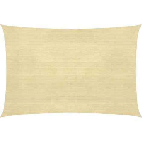 Parasol en PEHD rectangulaire 4 x 6 m Beige (1/5)