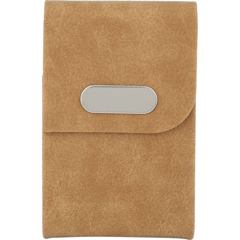 Portefeuille métallique anti-RFID brun, étui à cartes de crédit, pochette blindée pour hommes